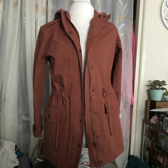 Forever 21 Jackets & Blazers - NWT dark orange rust utility jacket